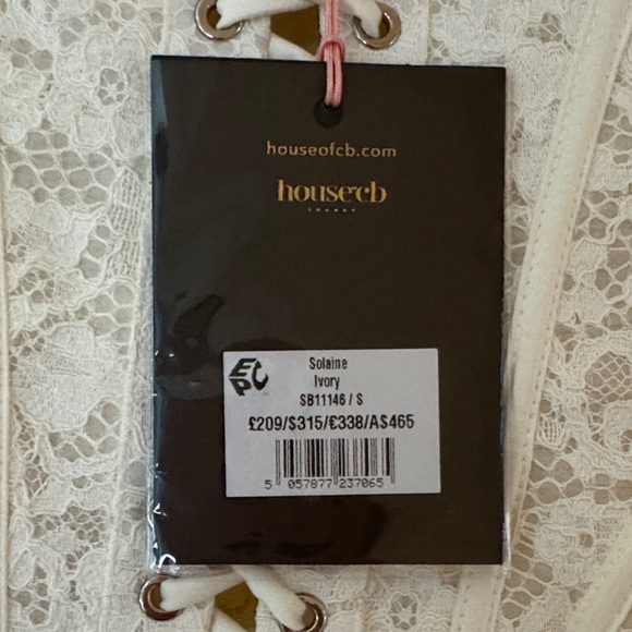 House of CB Solaine Ivory Lace Corset Maxi Dress - Picture 8 of 9